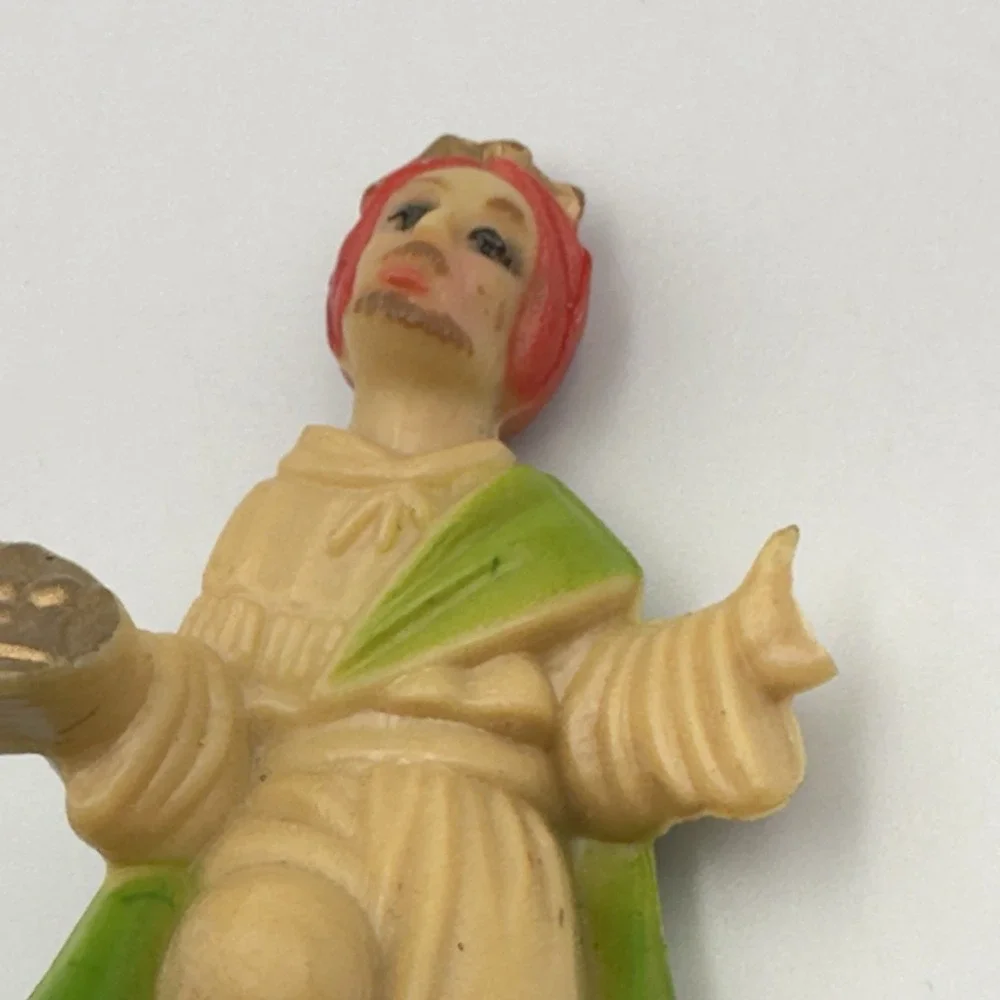 Vintage Christmas Small Nativity Set Hong Kong Hard Plastic Nativity Holy Family